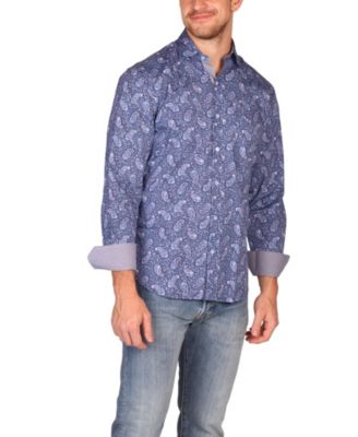 Men's Floral Paisley Long Sleeve Shirt