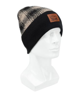 Men's Brushed Plaid Beanie