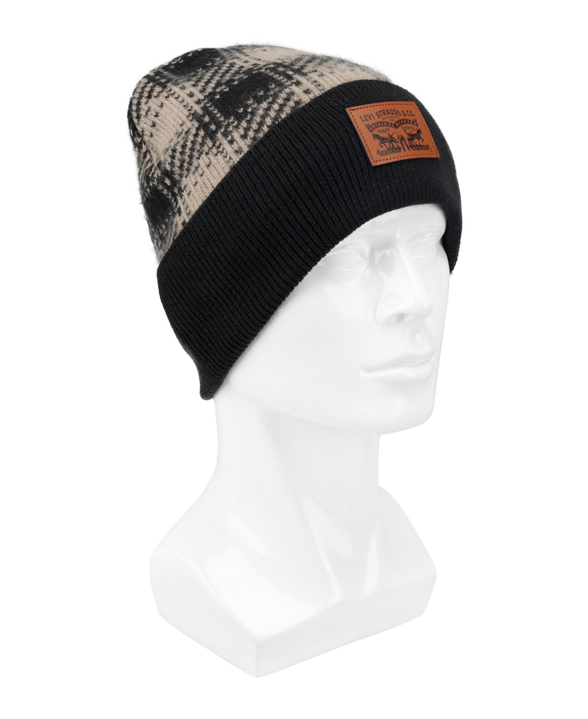 Levi's Men's Brushed Plaid Beanie In Multi