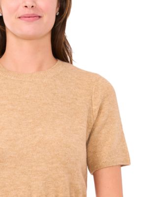 Petite Short Sleeves Sweater Dress