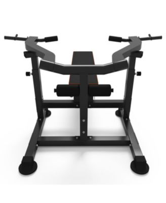 Adjustable Chest Press Machine with Independent Converging Arms, Flat/Incline Weight Bench for Home Gym, AB Workout & Strength Training Equipment