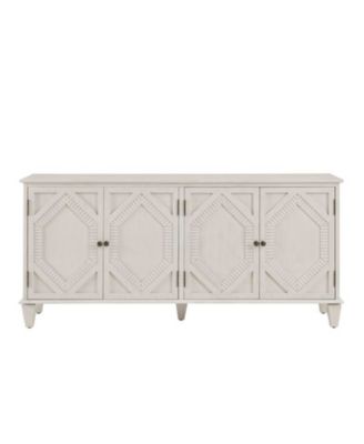 65.2" Mid Century Modern Storage Cabinet with Symmetrical Geometric Coffee Bar Wine Bar Storage Cabinet
