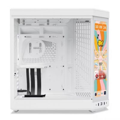 Y70 Touch Infinite Dual Chamber ATX Mid Tower Modern Aesthetic Case With Integrated 2.5K LCD Touchscreen