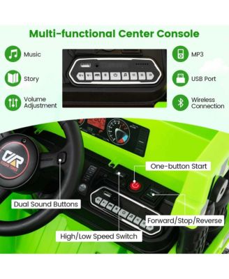 Kids Ride-On Dump Truck with Wireless Connection Music LED Lights Soft Start