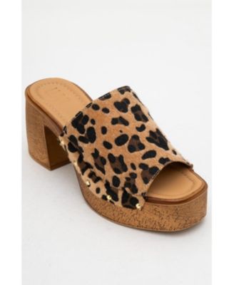 Pull Leather Platform Mules (Women)