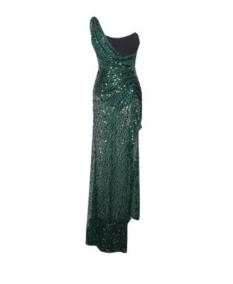 Women's Umme Sequin Emerald Green Gown