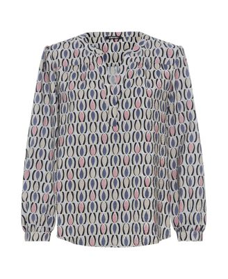 Retro Print Tunic Blouse