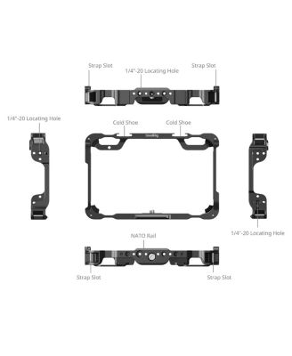 Cage Kit with Sunhood and Screen Protector for Atomos Shinobi II Monitor
