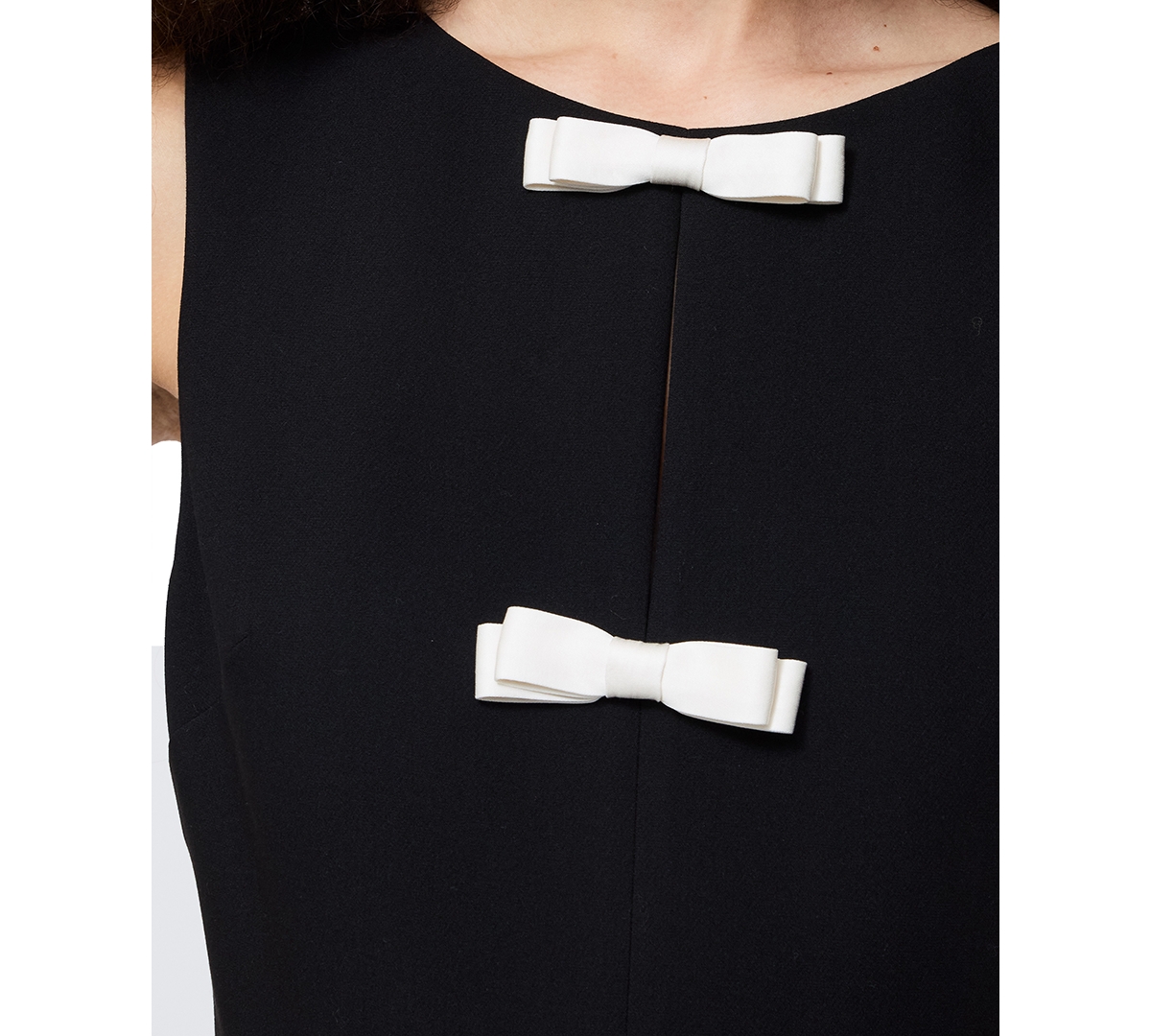 French Connection Azra Bow Front Minidress In Black