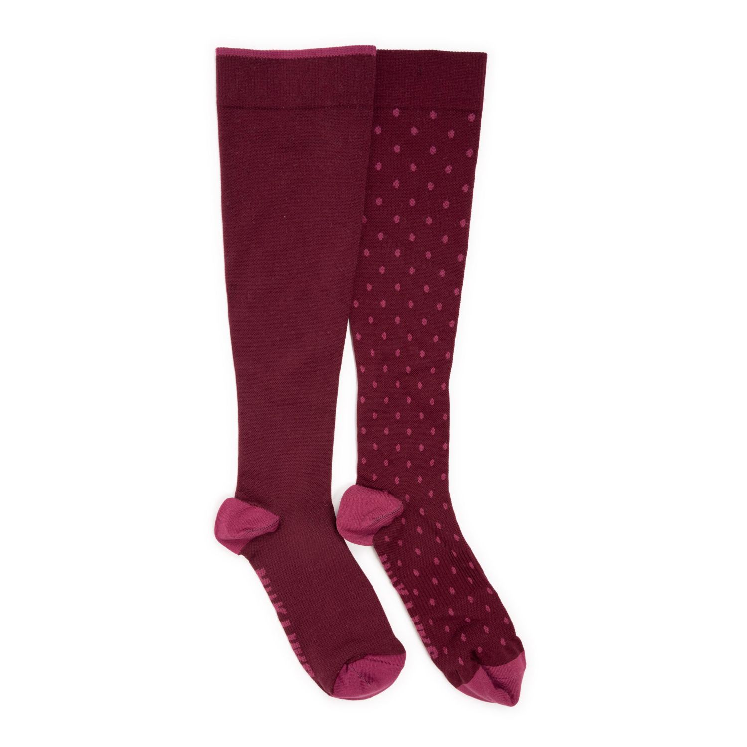 Women's 2 Pair Pack Nylon Compression Knee High Socks, One Size