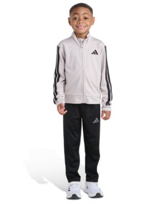 Toddler and Little Boys' 2T-7 Long Sleeve, Three Stripes Jacket and Jogger Pant, 2-Piece Set