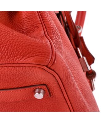 Pre-Owned HERMES Birkin 35 Handbag Red Togo with Palladium Hardware