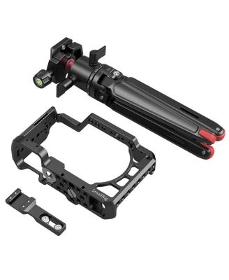 Vlog Kit with Cage, Tabletop Mini Tripod and Cold Shoe Extension for Sony A6100/A6300/A6400/A6500