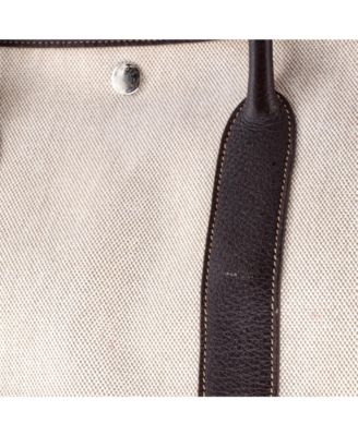 36 Garden Party Tote Toile and Leather