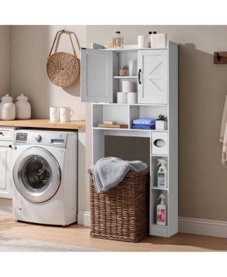 Space-Saving Over-Toilet Cabinet with Adjustable Shelf for Bathroom