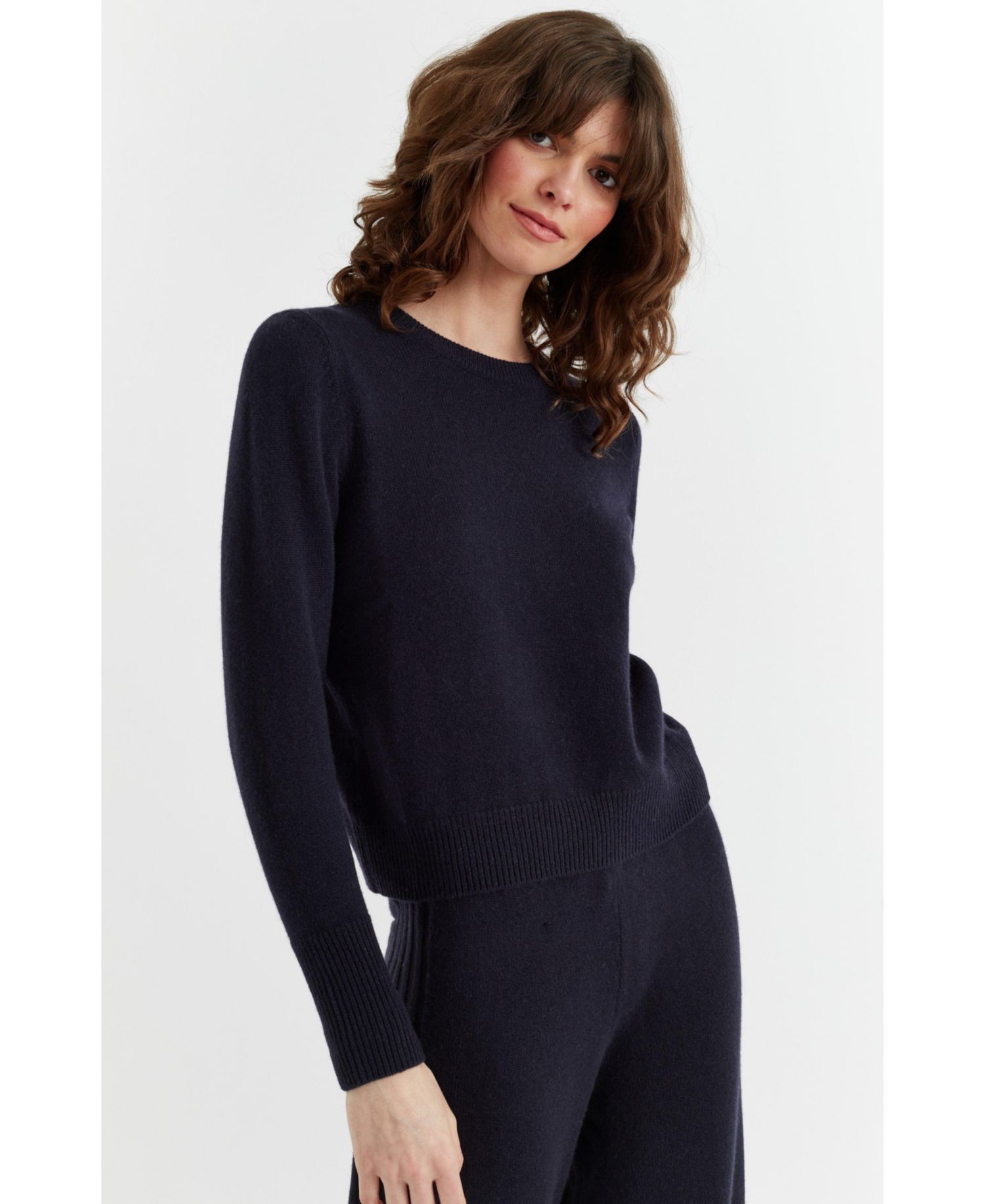Women's Chinti and Parker Pure Cashmere Cropped Sweater