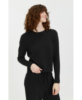 Women's Pure Cashmere Cropped Sweater