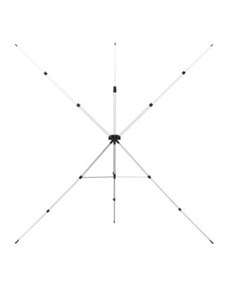 8x13' X-Drop Pro Wrinkle-Resistant Backdrop Kit with Stand, High-Key White Sweep