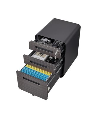 3 Drawer Mobile File Cabinet Under Desk Office Versatile Storage Cabinet for Legal/Letter/A4 Files, 5 Wheel Design Anti-Tilting