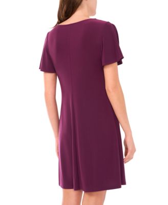 Women's Split Sleeve and Floral Faraj Motif Dress