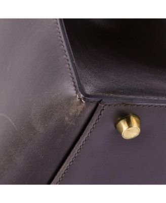 Kelly 35 Handbag Brown Box Calf with Gold Hardware