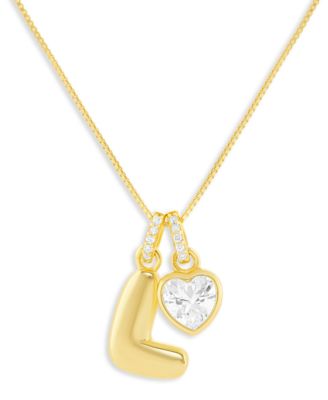 Sterling Silver Initial Charm Necklace in Holiday Ornament, Macy's Exclusive