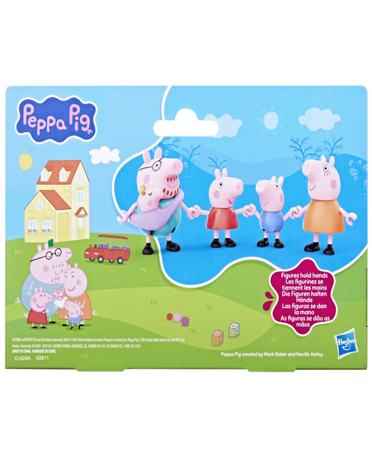 Peppa Pig Peppa's Family Of Five Figure Set In Transparent