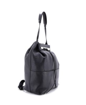 Large Drawstring Backpack Leather