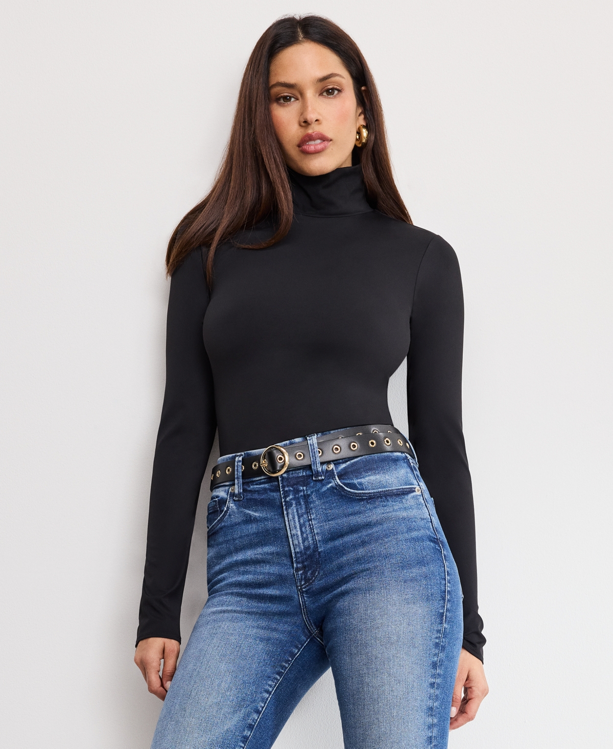 Good American Women's Weightless Scuba Turtleneck Top