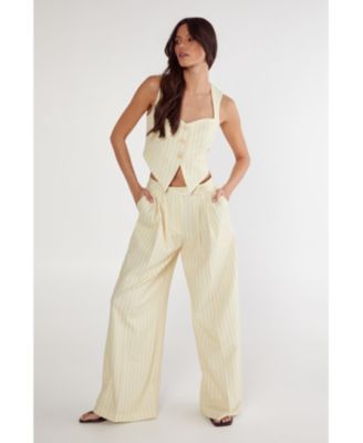 Women's Pinstripe Tailored Top