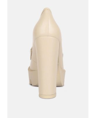 CORINNE Womens Chain Embellished Chunky Loafers