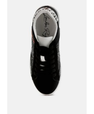 Womens Cosmolight Glitter Faux Leather Sneakers