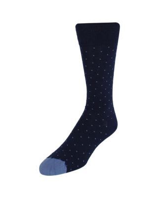 Men's Pierre Polka Dot Mid-Calf Pima Cotton Socks (1 Pair)