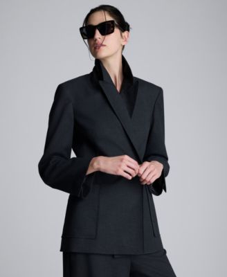 Women’s Flannel Double-Breasted Blazer