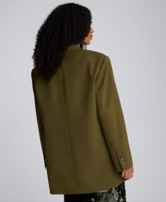 Women’s Luxe Stretch Twill Three-Button Boyfriend Blazer