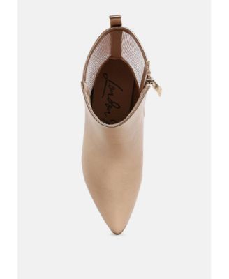 Womens Mimosa Mesh Detail Pointy Ankle Boots