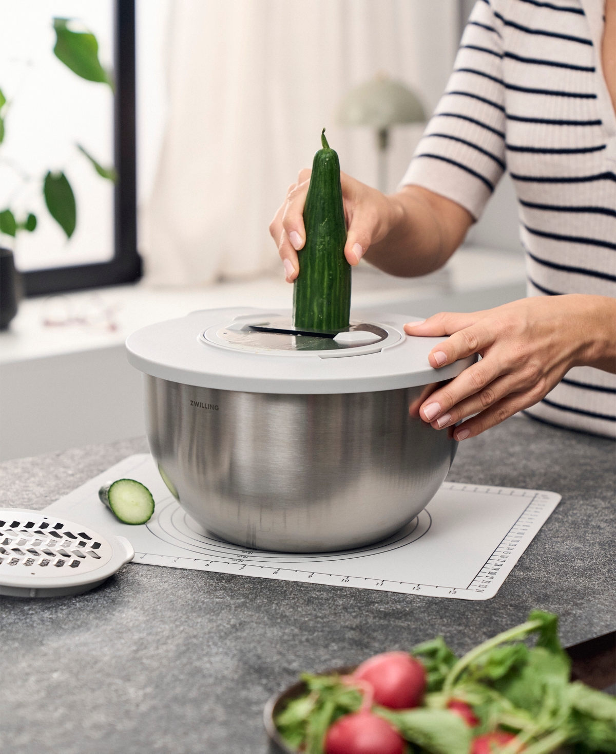 Zwilling Fresh And Save Bowls 5 Piece Accessory Set In Gray