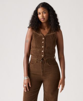 Levi's - Women's Braided Corduroy Sleeveless Vest Jacket
