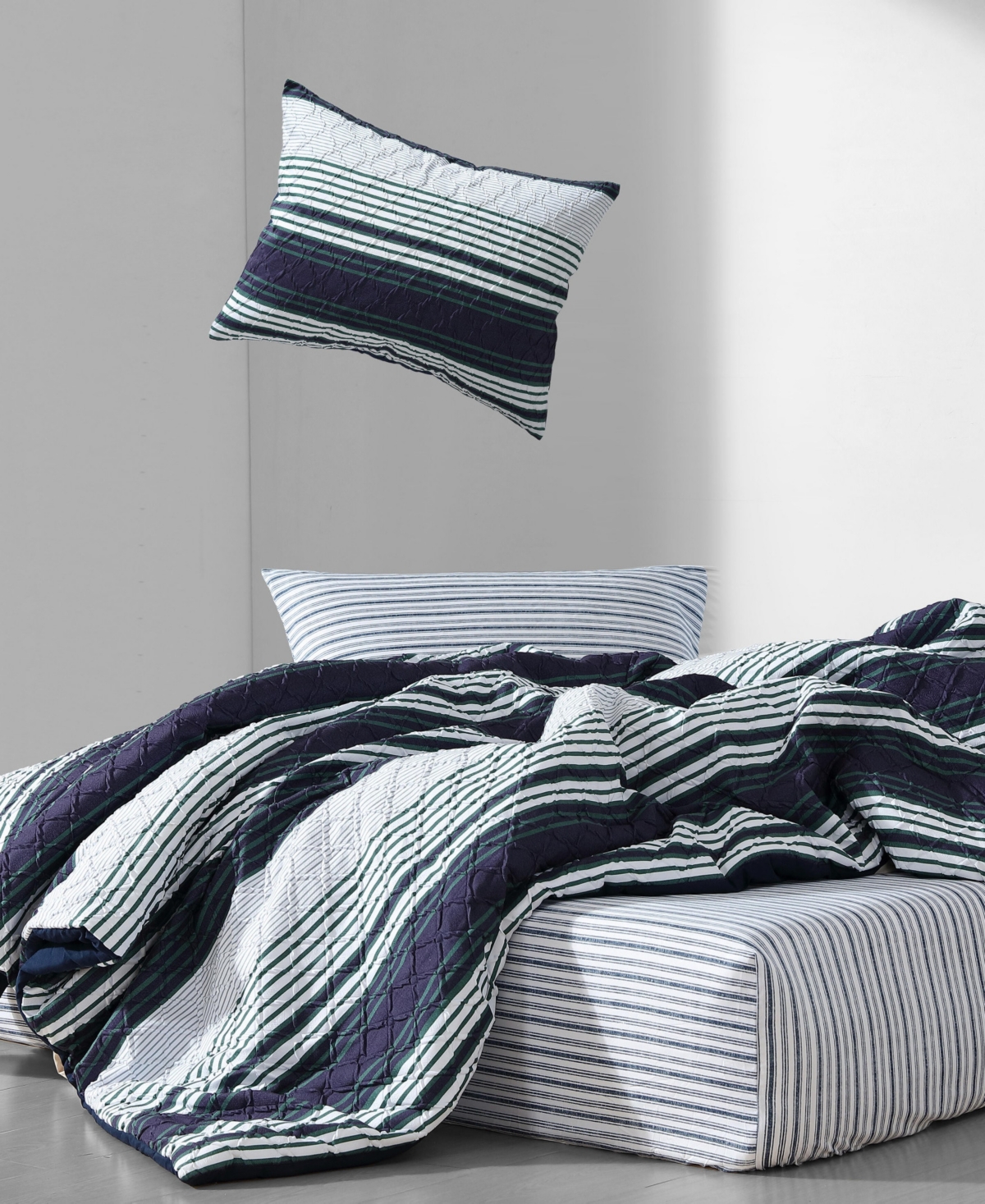 Nautica Lakefront Printed Embossed 6-pc. Comforter Set, Twin/twin Xl In Blue