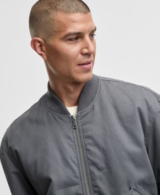 Men's Relaxed-Fit Twill Bomber Jacket, Macy's Exclusive