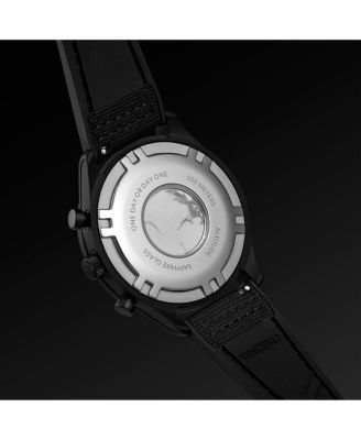 Graphite The Altitude Pilot Watch with Dual Time Zone & Nylon Strap