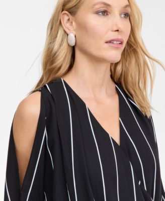 Women's Printed Arm-Slit Surplice Blouse, Macy's Exclusive