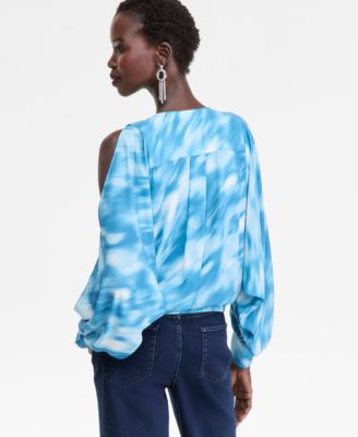Women's Printed Arm-Slit Surplice Blouse, Macy's Exclusive