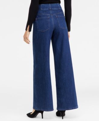 Petite High-Rise Wide-Leg Jeans, Macy's Exclusive