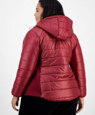 Plus Size Hooded Puffer Jacket, Created for Macy's