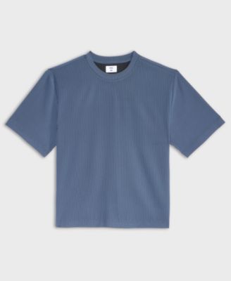 Men's Textured Knit Short-Sleeve T-Shirt, Macy's Exclusive