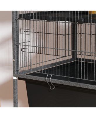 59" 5-Level Rolling Small Animal Cage w/ Deep Tray, Non-Slip Ramps