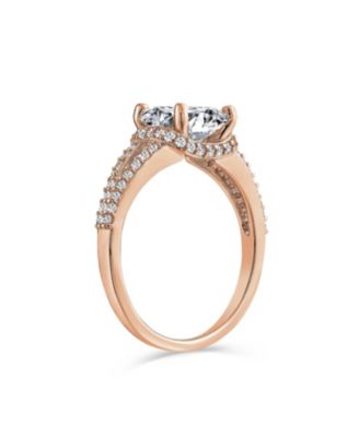 Classic 3CT  CZ Solitaire Square Cushion Cut Promise Ring With Split Shank Thin Band .925 Sterling Silver