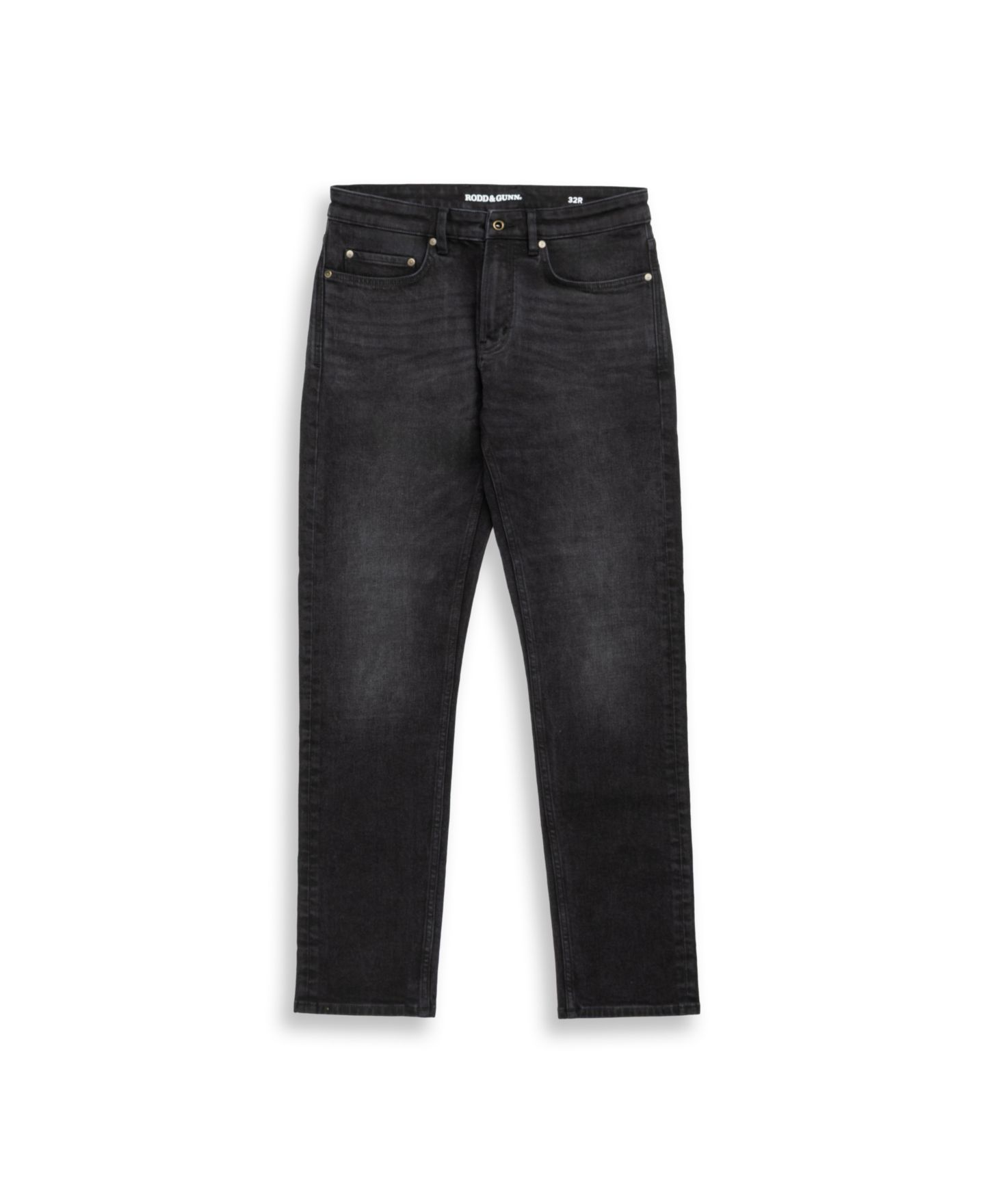 Мужские джинсы Rodd & Gunn Lyell Straight Fit Denim Jeans, цвет: Чёрный — фото 13
