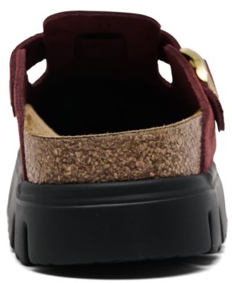 Women's Boston Chunky Suede Leather Platform Clog from Finish Line